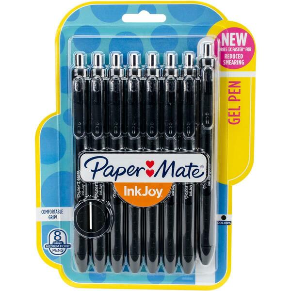 Sanford 0.7 mm InkJoy Gel Pens, Black, 8PK 1958856